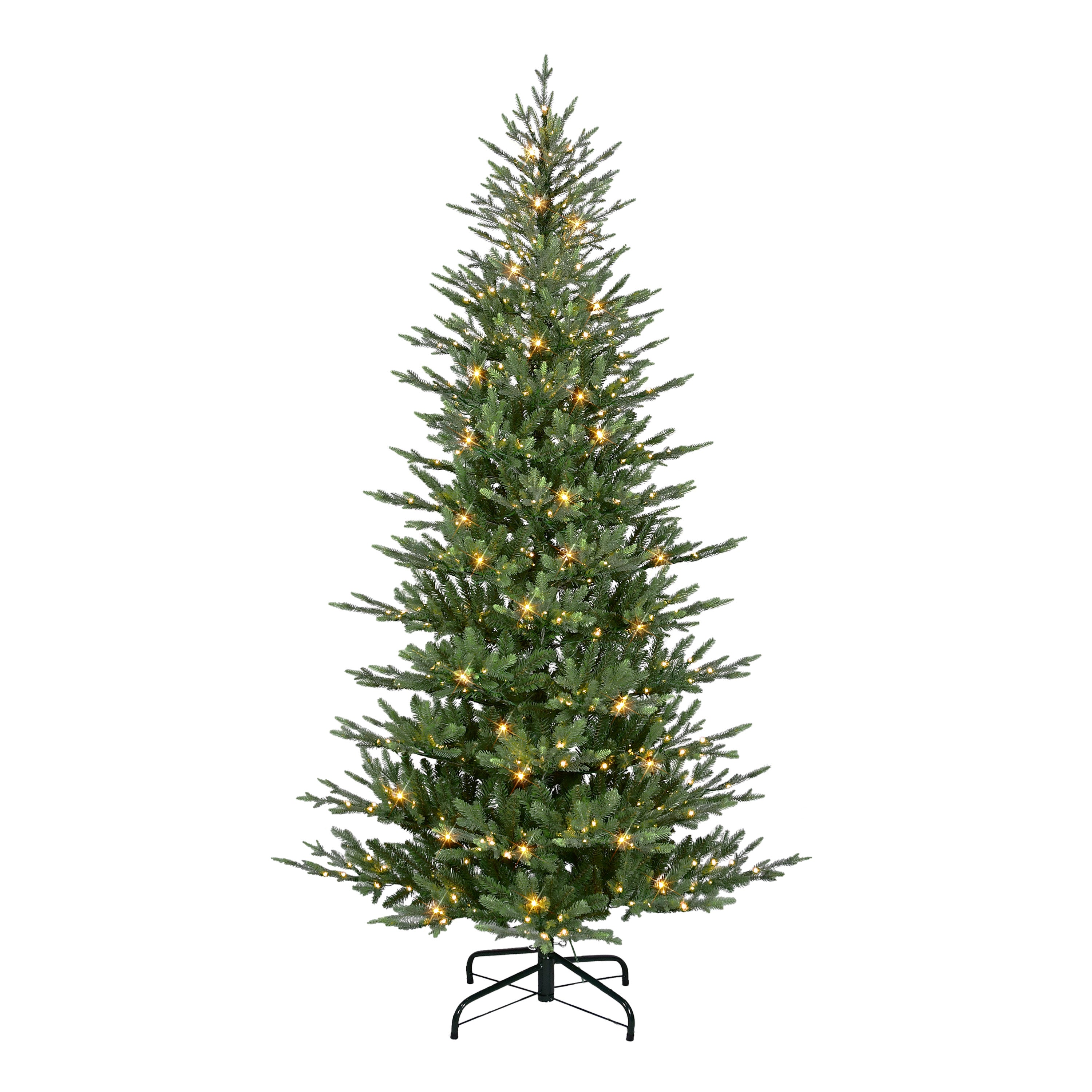 7.5 ft Pre-Lit Slim Alberta Artificial Spruce Tree AXGSLA-75QRLW6